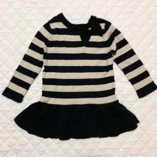 ベビーギャップ(babyGAP)の♡ babygap ラメ入ボーダーワンピース 90 ♡(ワンピース)