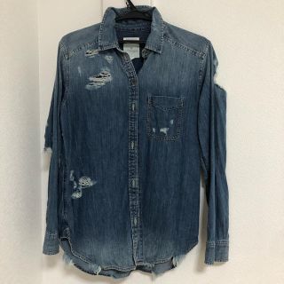 アメリカンイーグル(American Eagle)のアメリカンイーグル　オーバーサイズ　デニムシャツ(シャツ/ブラウス(長袖/七分))