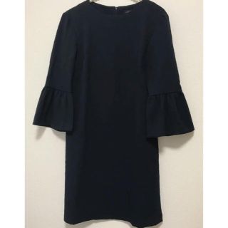 ザラ(ZARA)のザラ ワンピース ネイビー S(ひざ丈ワンピース)