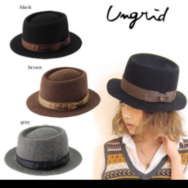 Ungrid(アングリッド)のungrid♡ウールカンカン帽 レディースの帽子(ハット)の商品写真