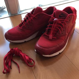 ナイキ(NIKE)のNIKE AIR MAX 90premium レッド(スニーカー)