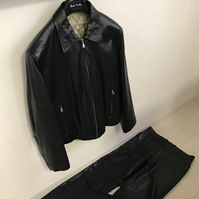 定価162,000円 Paul Smith レザーライダースjkt ポールスミス