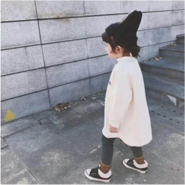 ZARA KIDS(ザラキッズ)の新品  韓国子供服 スウェットワンピース ワンピース トレーナー ロゴワンピース キッズ/ベビー/マタニティのキッズ服女の子用(90cm~)(ワンピース)の商品写真