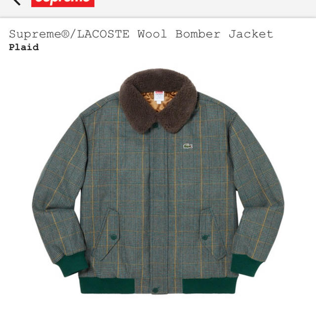 Supreme - supreme lacoste wool bomber jacket  Mサイズ