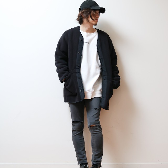 UNIQLO Engineered Garments フリース　ノーカラーコート