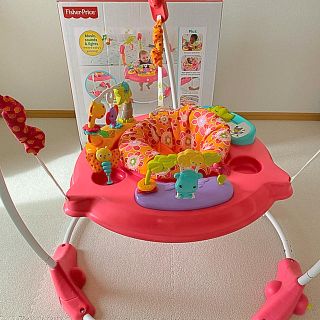 フィッシャープライス(Fisher-Price)のフィッシャープライス　ジャンパルー　ピンク(ベビージム)