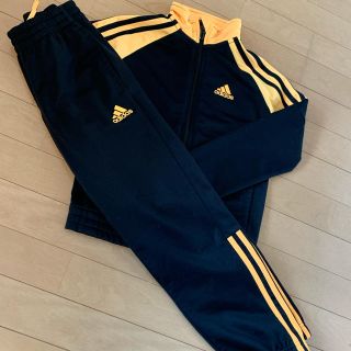 アディダス(adidas)のadidas アディダス ジャージ上下セット 黒蛍光オレンジ130サイズ(その他)