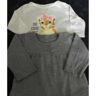 コムサイズム(COMME CA ISM)のベビー ロンT 70㎝  中古 ２枚セット(Ｔシャツ)