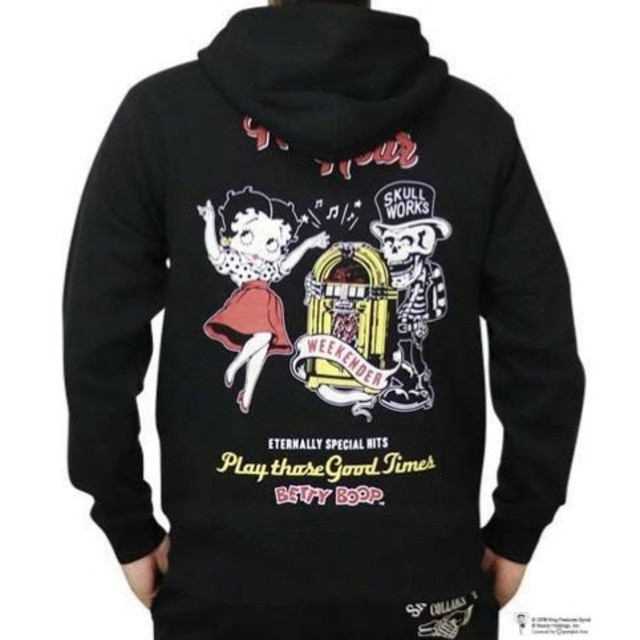 バロンブルー レディース | BETTYBOOP×ｽｶﾙﾜｰｸｽ/ｼﾞｯﾌﾟﾊﾟｰｶｰ/黒/bty-71の通販 by 在庫確認27日迄☆ビンテージアンカー