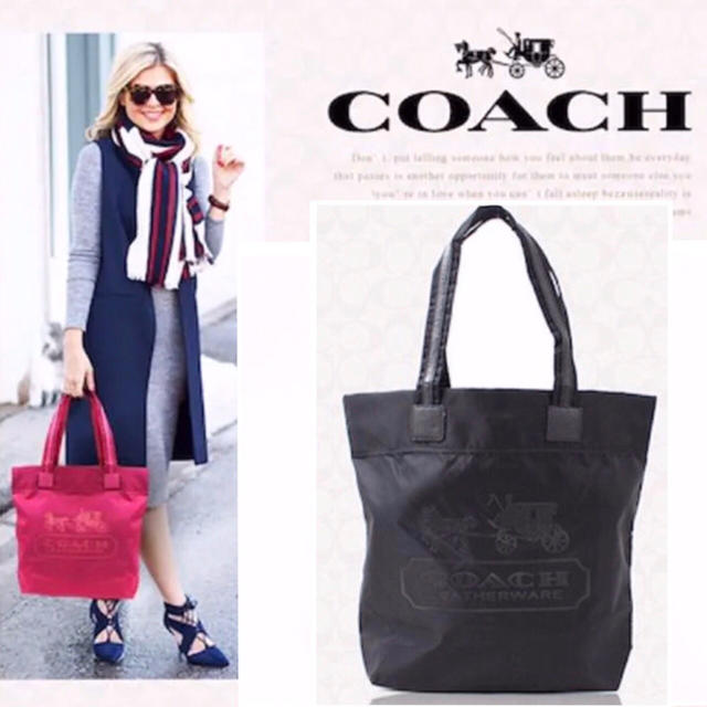 COACH(コーチ)の【新品未使用】 COACH コーチ ナイロン×本革レザートート レディースのバッグ(トートバッグ)の商品写真