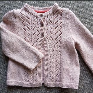 ボーデン(Boden)のBaby Boden★カシミヤ混 長袖 カーディガン ピンク 86(カーディガン/ボレロ)