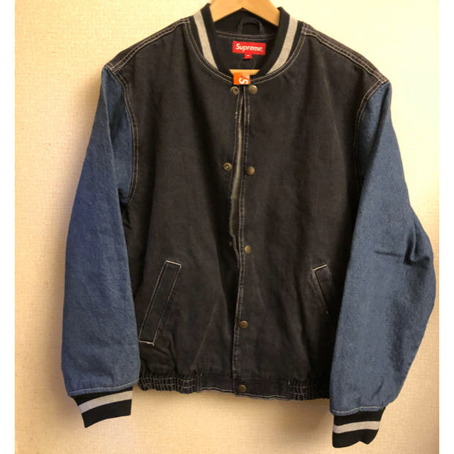 Supreme Denim Varsity Jacket M