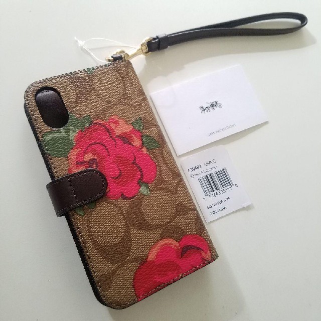 COACH(コーチ)の新品【コーチ】iPhone X / XS 手帳型スマホケース 花柄 スマホ/家電/カメラのスマホアクセサリー(iPhoneケース)の商品写真