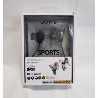 ソニー(SONY)の新品【工場再生品】SONY  WI-SP600N B Bluetoothイヤホン(ヘッドフォン/イヤフォン)