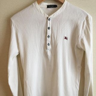 バーバリーブラックレーベル(BURBERRY BLACK LABEL)のBURBERRY BLACKLABEL  ヘンリーネック リブ ロングTシャツ(Tシャツ/カットソー(七分/長袖))