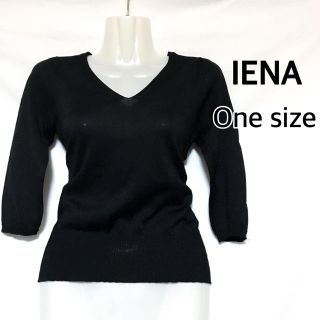 イエナ(IENA)のイエナ 細かいラメが綺麗な七分袖のVネック薄手ニット♡ OLさんの着回し用にも◎(ニット/セーター)