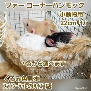 えはら様 ファー コーナーハンモック22cm小動物用2点(小動物)