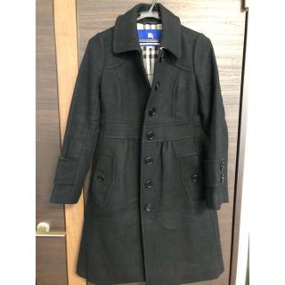 バーバリーブルーレーベル(BURBERRY BLUE LABEL)のバーバリー ブルーレーベル　黒　コート　38(ロングコート)