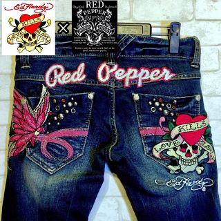 エドハーディー(Ed Hardy)の【Ed Hardy×RED PEPPER】 コラボ デニム☆サイズ24☆(デニム/ジーンズ)