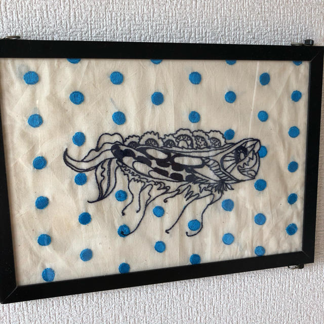 刺繍イラスト【Fish】 ハンドメイドのインテリア/家具(アート/写真)の商品写真