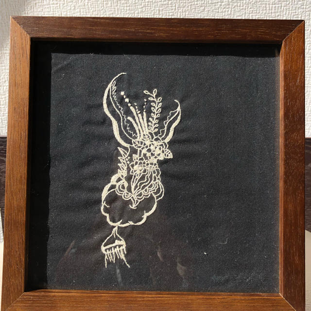 刺繍イラスト【鹿のツノ】 ハンドメイドのインテリア/家具(アート/写真)の商品写真