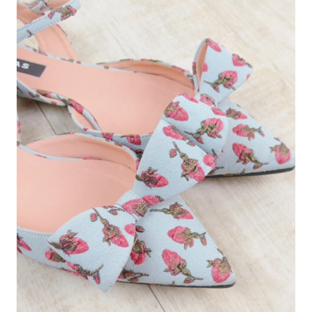 新品】ROCHAS☆ロシャス フラワージャガードパンプス