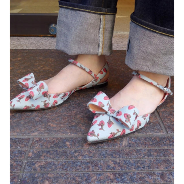 新品】ROCHAS☆ロシャス フラワージャガードパンプス