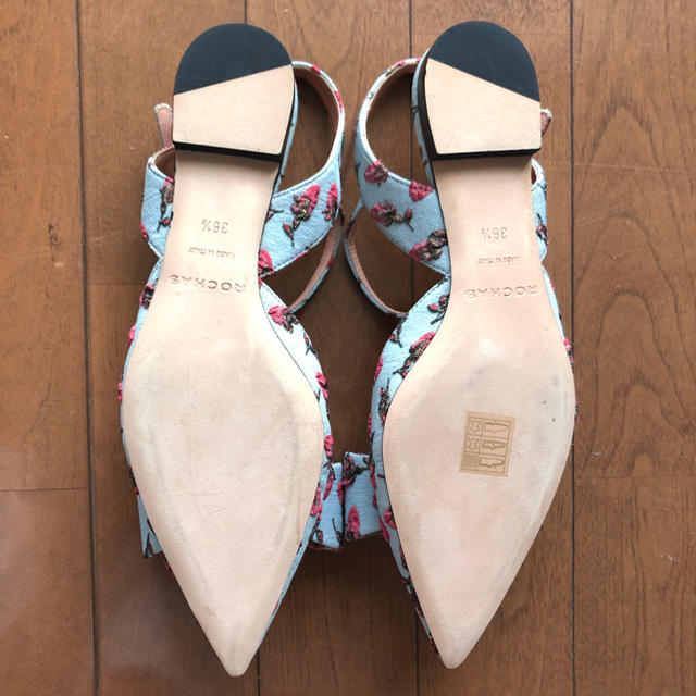 新品】ROCHAS☆ロシャス フラワージャガードパンプス