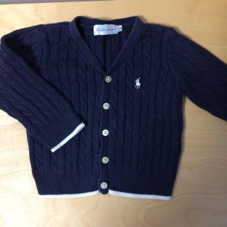 ポロラルフローレン(POLO RALPH LAUREN)のベビー ラルフローレン カーディガン 70 綿100 ネイビー(カーディガン/ボレロ)