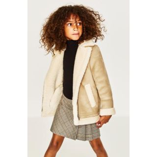 ザラキッズ(ZARA KIDS)の【ZARA】ムートンコート（ベージュ）(ムートンコート)