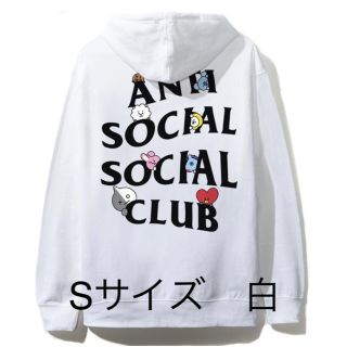 ボウダンショウネンダン(防弾少年団(BTS))のassc × BT21 コラボ　パーカー　Sサイズ　白　新品未着用(パーカー)