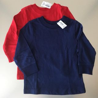 オールドネイビー(Old Navy)のTシャツ 90 オールドネイビー 長袖 2枚セット 赤 紺 保育園(Tシャツ/カットソー)