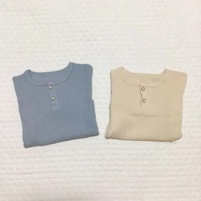 babyGAP(ベビーギャップ)の新品  韓国子供服 リブロンパース ワッフルロンパース ロンパース  長袖 キッズ/ベビー/マタニティのベビー服(~85cm)(ロンパース)の商品写真