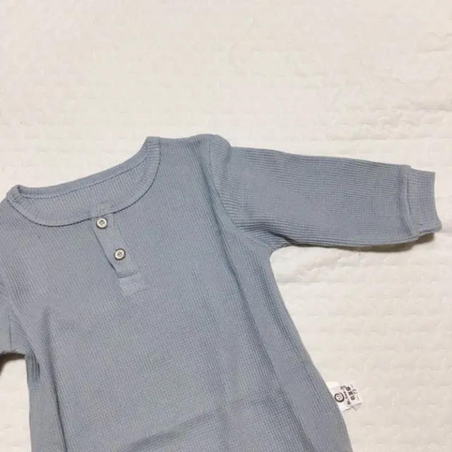 babyGAP(ベビーギャップ)の新品  韓国子供服 リブロンパース ワッフルロンパース ロンパース  長袖 キッズ/ベビー/マタニティのベビー服(~85cm)(ロンパース)の商品写真