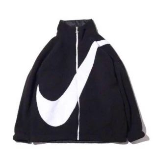 ナイキ(NIKE)のNIKE WMNS SWOOSH SHERPA JKT ボアフリース 黒 (ブルゾン)