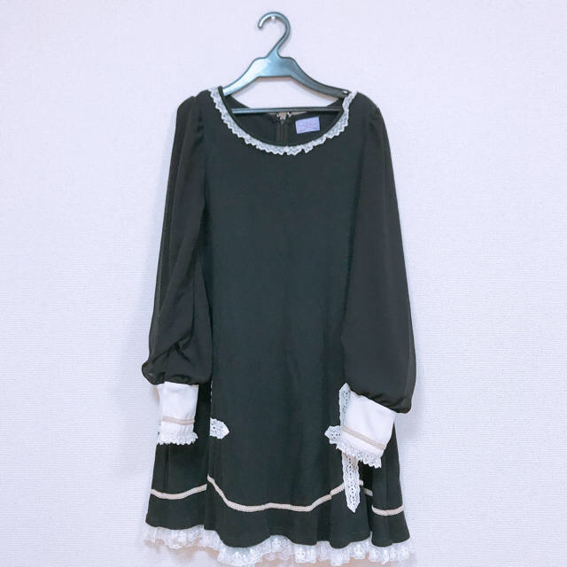 Angelic Pretty Celestial ワンピース 紺 ワンピース ひざ丈ワンピース
