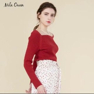 ミラオーウェン(Mila Owen)のミラオーエン　オフショルリブニット(ニット/セーター)