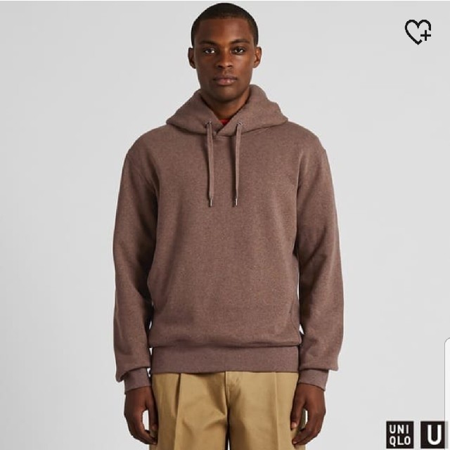 UNIQLO(ユニクロ)のUNIQLO　U スウェットプルパーカー　MEN  BROWN  Sサイズ メンズのトップス(パーカー)の商品写真