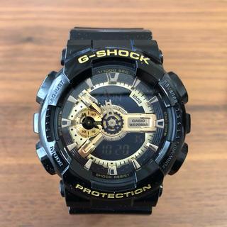 ジーショック(G-SHOCK)のG-SHOCK ブラック×ゴールド　電池交換済(腕時計(デジタル))