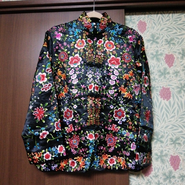 mother - vintage 古着 チャイナ マオカラー 刺繍 ジャケット 花柄