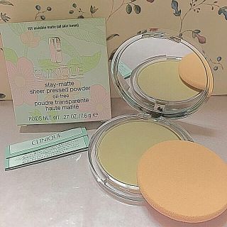 クリニーク(CLINIQUE)のクリニーク ♡ステイマット シアープレストパウダー101(フェイスパウダー)