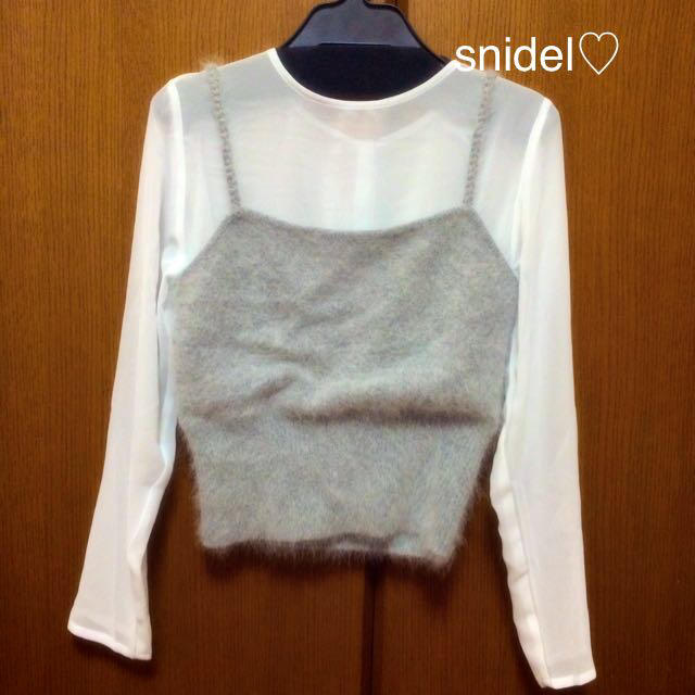 SNIDEL(スナイデル)のアンゴラシースルートップス♡ レディースのトップス(シャツ/ブラウス(半袖/袖なし))の商品写真