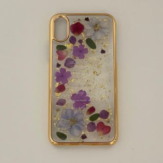 iPhoneX ケース　フラワー　新品　(iPhoneケース)