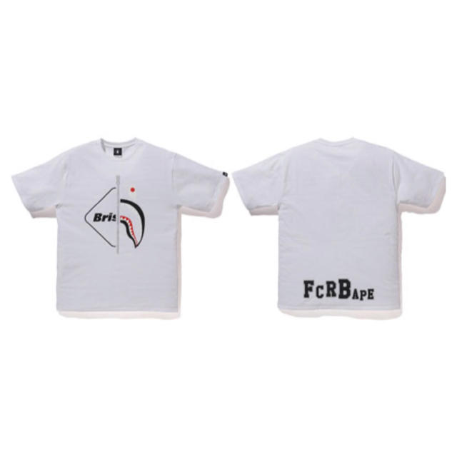 BAPE® X FCRB SHARK TEE　COLOR:WHITE