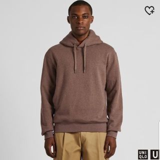 ユニクロ(UNIQLO)のUNIQLO　U スウェットプルパーカー　MEN  BROWN  Lサイズ(パーカー)