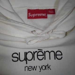 Supreme 15ss classic logo hooded パーカー白 M