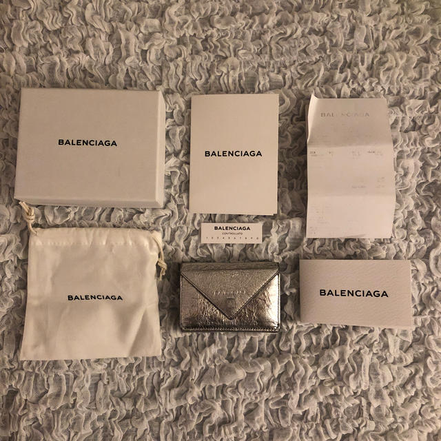 Balenciaga(バレンシアガ)のバレンシアガ　ミニペーパーウォレット　シルバー メンズのファッション小物(折り財布)の商品写真