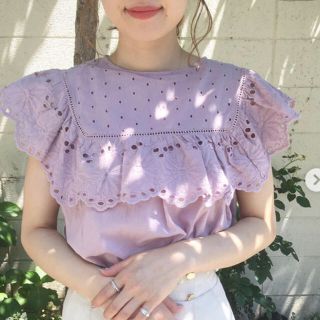 フラワー(flower)の[rikakoさん専用］flower romantic lace top (シャツ/ブラウス(半袖/袖なし))