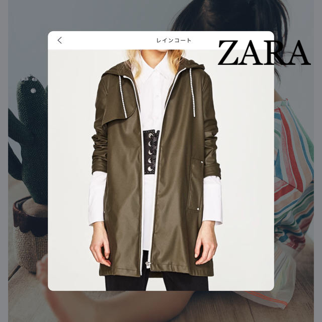 ZARA - ZARA ザラ レインコート カーキ【新品未使用タグ付】の通販 by rio's shop｜ザラならラクマ