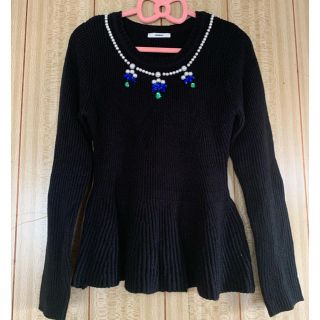 ムルーア(MURUA)のMURUA✳美品✩.*˚ビジューペプラムニット✩.*˚freeサイズ(ニット/セーター)